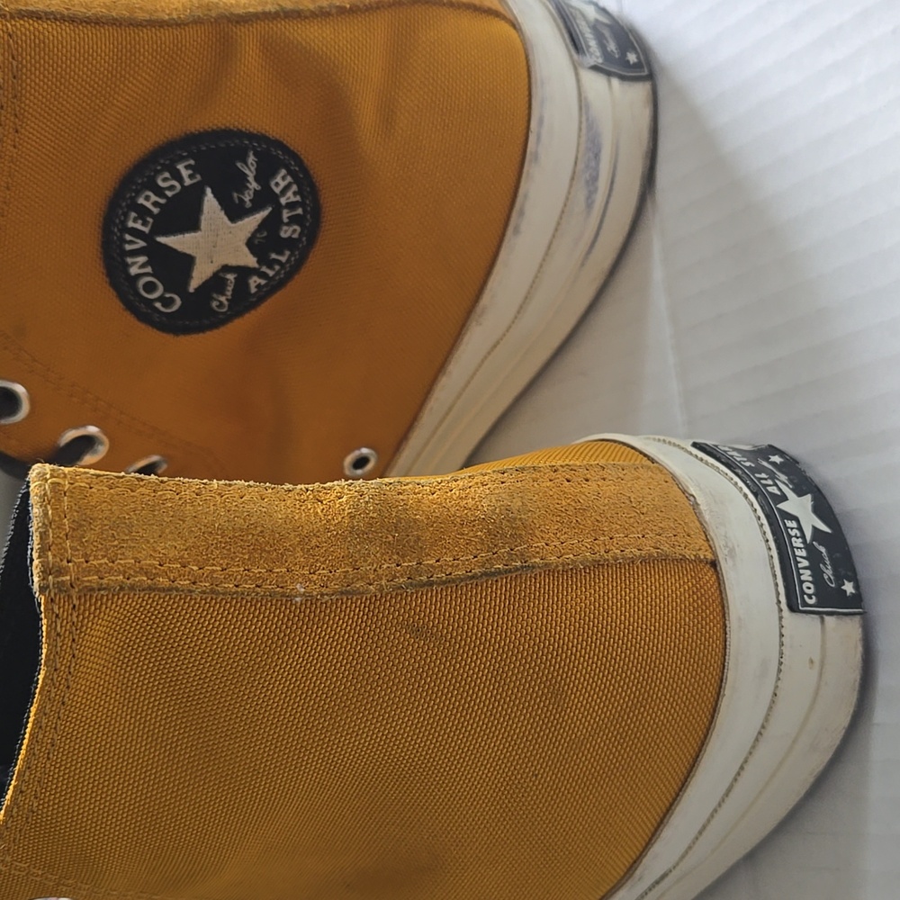 Converse All Star High-Top Sneakers in Tumeric Gold - Picture 4 of 10
